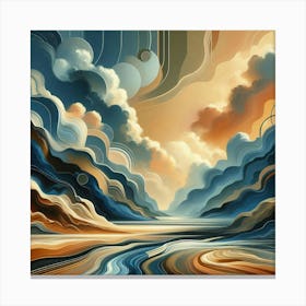 Abstract Landscape Painting Canvas Print