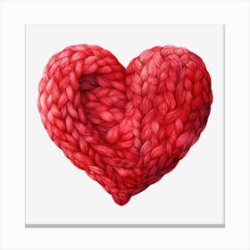 Heart Of Red Yarn 4 Canvas Print