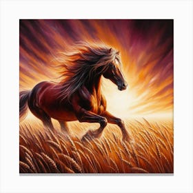 Horse In The Field 3 Canvas Print