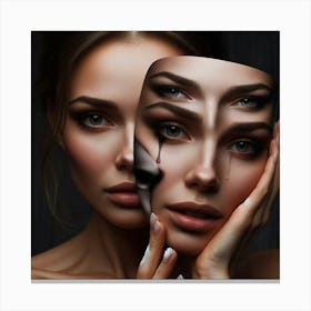 Woman Behind the Mask-2 Canvas Print