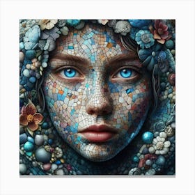 Girl With Blue Eyes 8 Canvas Print