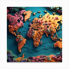 World Map 4 Canvas Print