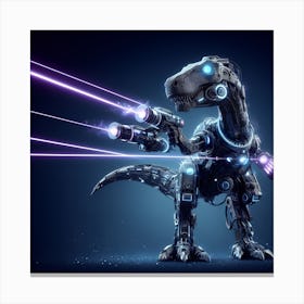 Lazer Dinosaur Canvas Print