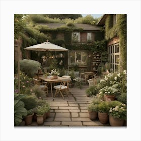 Default Vintage Describe In Detail What Your Garden Will Look 2 Canvas Print