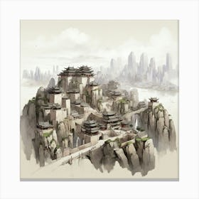 Chinese City Canvas Print