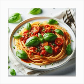 Spaghetti With Tomato Sauce 3 Canvas Print