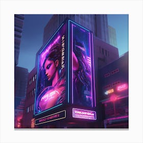 Neon City 3 Canvas Print