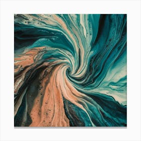 Abstract Swirl Painting Canvas Print