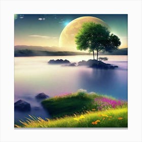 Moon In The Sky 2 Canvas Print