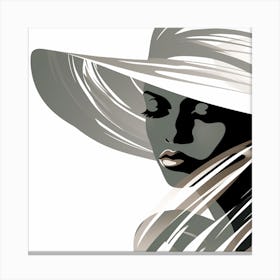 Woman In A Hat 40 Canvas Print