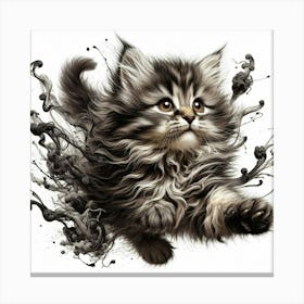 Splatter Cat 1 Canvas Print