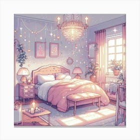 Kawaii Bedroom Canvas Print