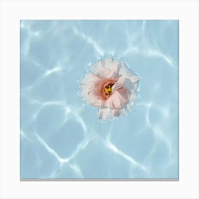 Floating Flower Square Canvas Print