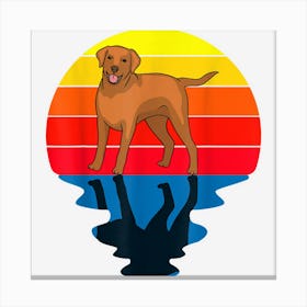 Sunset Dog Chocolate Lab Labrador Canvas Print