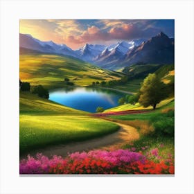 Landscape Painting 102 Canvas Print
