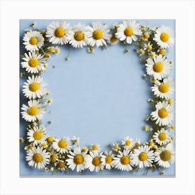 Frame Of Daisies Canvas Print