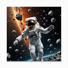 Echoes of the Universe: An Astronaut's Adventure Canvas Print