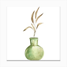 Green Vase Canvas Print