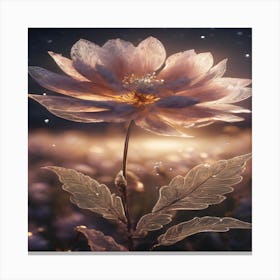 Flower At Night Canvas Print