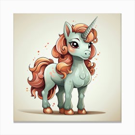 Cute Unicorn 382 Canvas Print