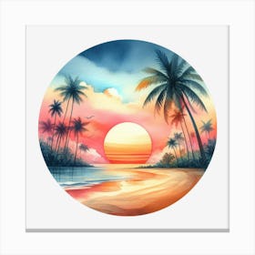 Sunset Beach Canvas Print