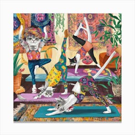 A Whimsical And Colorful Illustration Of Cats Prac Wxyqhd1wst6et4d5cpe Gq Rooneypwsgmtw0pv Tcqoa Canvas Print