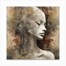 Mixed Media Pose Abstract Figurative Canvas Print