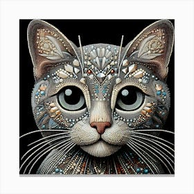 Cat With Crystals 2 Canvas Print