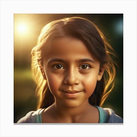 Portrait Of A Young Girl Canvas Print