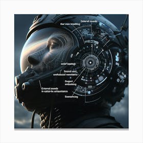 Futuristic Astronaut Canvas Print