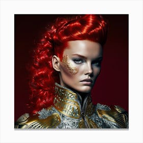 Red Haired Beauty Canvas Print