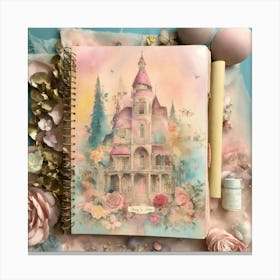 Shabby Chic Dreamy Mist Pastel Junk Journals La Mo Canvas Print