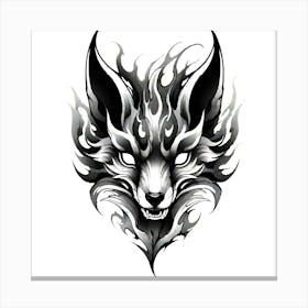 Wolf Head Tattoo 18 Canvas Print