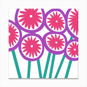 Purple and Pink Flowers Canvas Print