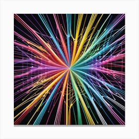 Abstract Colorful Light Burst 1 Canvas Print