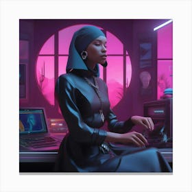 Futuristic Woman 8 Canvas Print