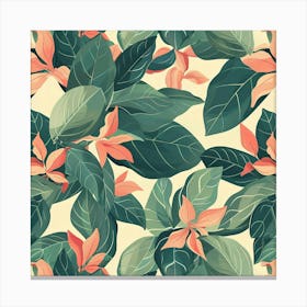 Tropical Leaves Pattern Canvas Print