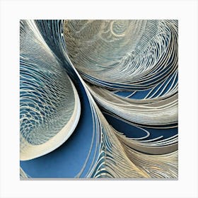 Blue whitish design Canvas Print