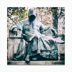 Anonymous Statue Budapest Canvas Print