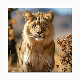 Lion In The Wild 1 Canvas Print