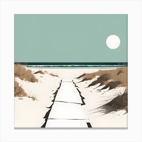 Path To The Beach Minimalist Art Canvas Print