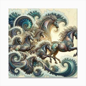 the horses of Poseidon Canvas Print