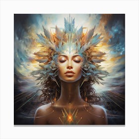Ethereal Woman. Spiritual Awakening Canvas Print