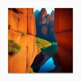 Chinese Canyons Canvas Print