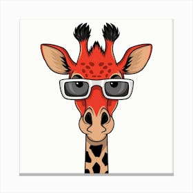 Giraffe With Glasses 1 Canvas Print