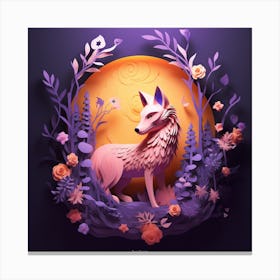 Wolf In The Forest Canvas Print