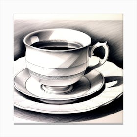 Coffee Cup And Saucer Canvas Print