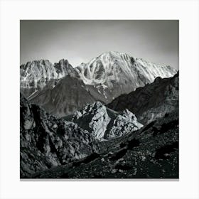 Firefly Monochrome Mountain Majesty Timeless Black And White Images Of Mountain Landscapes Canvas Print