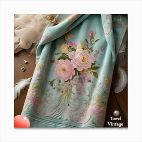 Towel design Vintage flora Canvas Print