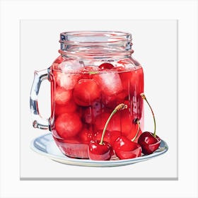 Cherry Iced Tea 12 Canvas Print